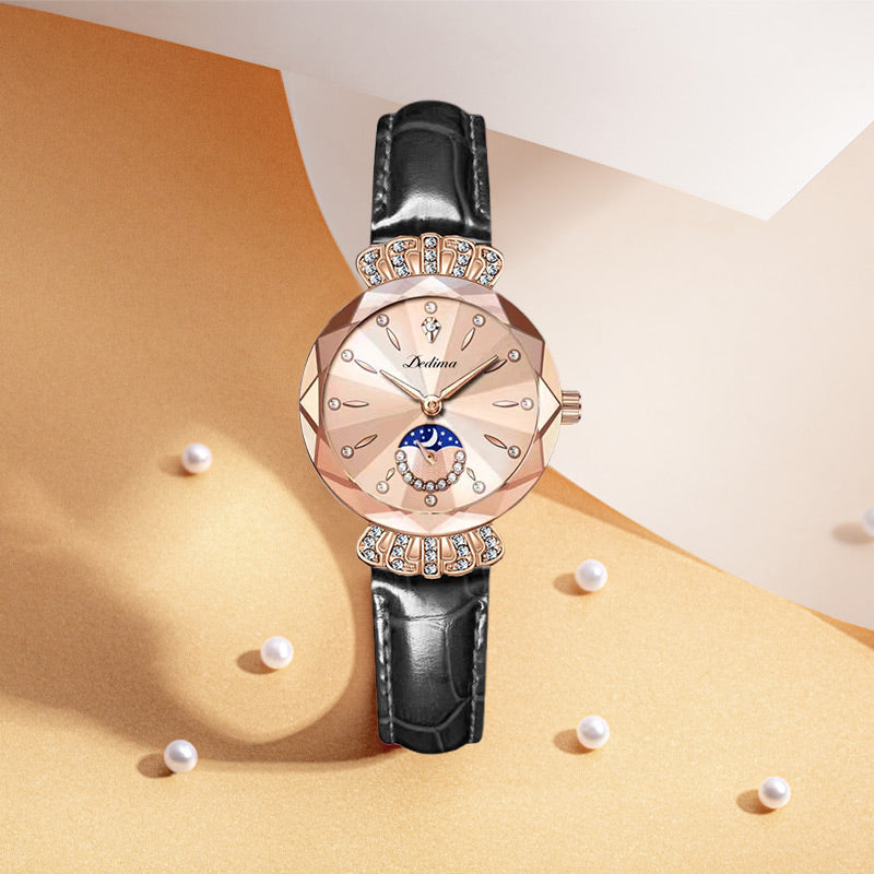 💎Diamond Star & Moon Watch – Elegant & Adjustable Design