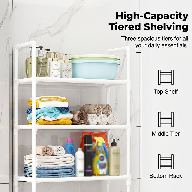 Over-the-Toilet Storage Rack – Rustproof & No-Drill Design