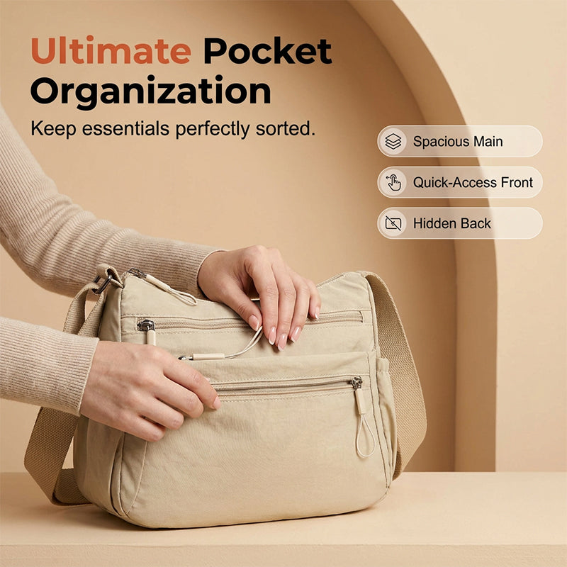 New Arrivals Specials✨Multi-Pocket Crossbody Bag – Spacious & Weatherproof Design