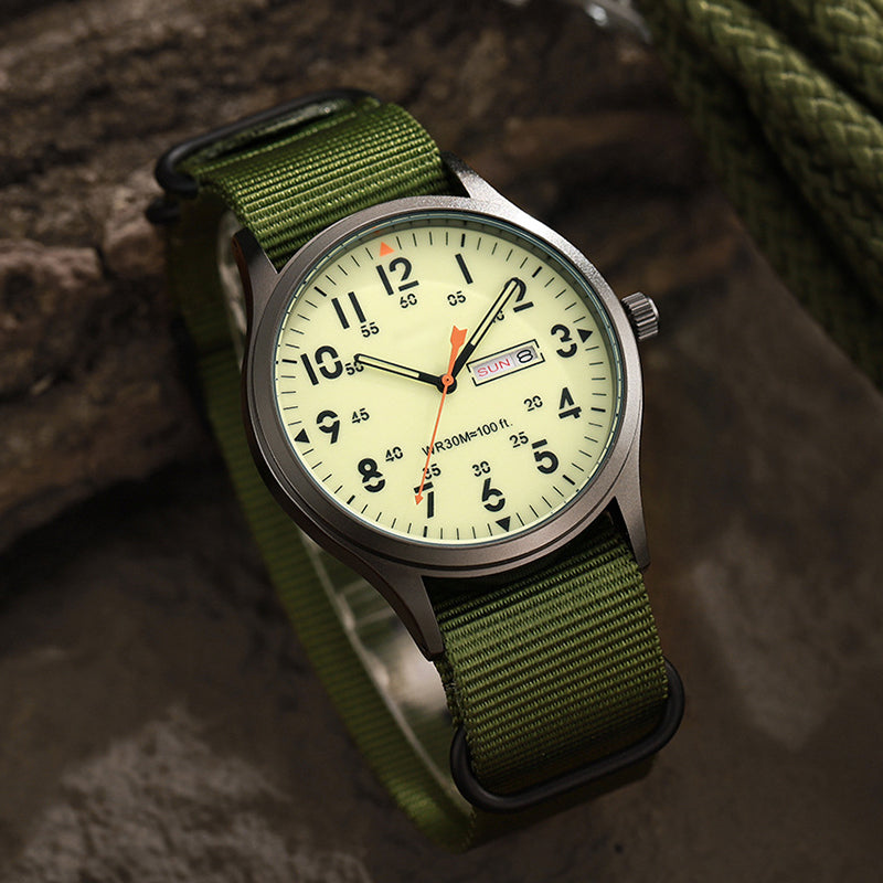 Luminous Men's Sport Watch – Date, Easy Read & Durable Strap