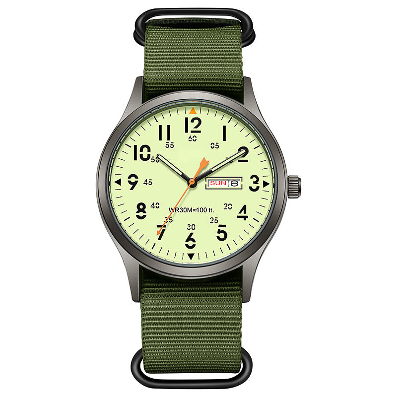 Luminous Men's Sport Watch – Date, Easy Read & Durable Strap