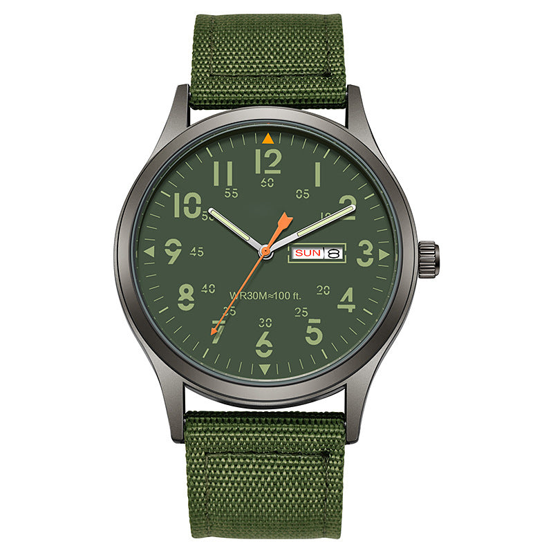 Luminous Men's Sport Watch – Date, Easy Read & Durable Strap