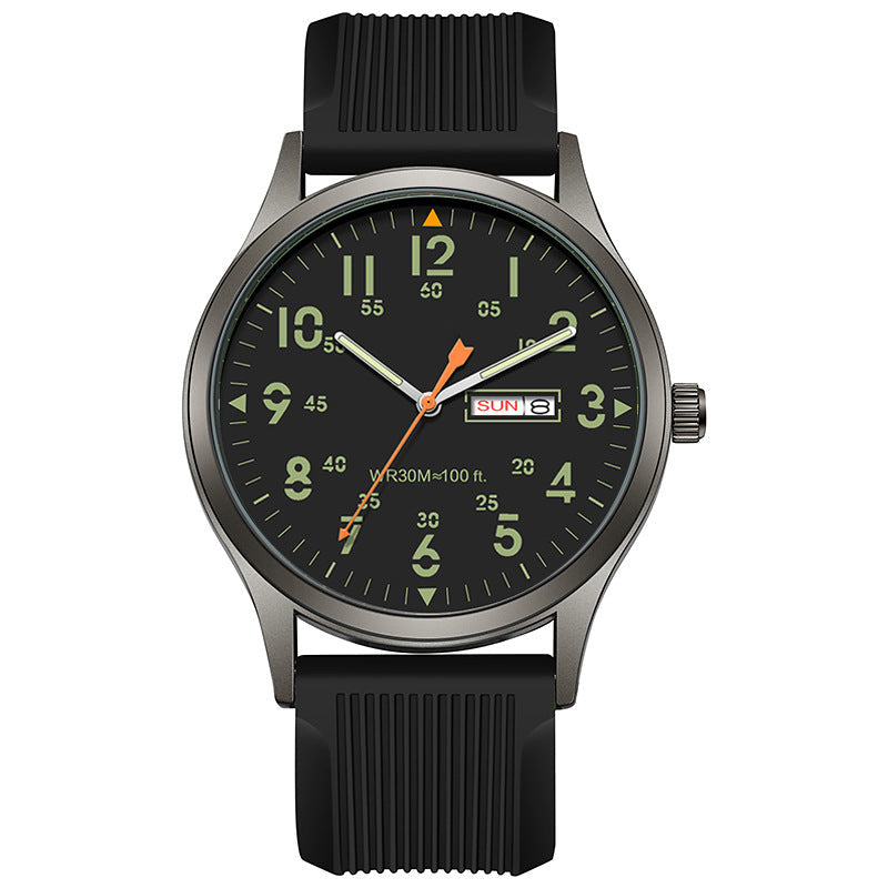 Luminous Men's Sport Watch – Date, Easy Read & Durable Strap