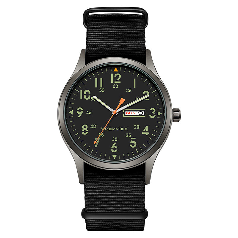 Luminous Men's Sport Watch – Date, Easy Read & Durable Strap