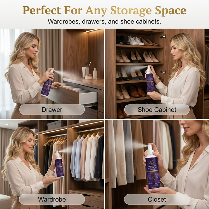 Wardrobe Anti-Mold Spray – Instant Odor & Moisture Control