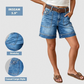 Stretchy Mid-Rise Bermuda Shorts – Cargo Pockets & All-Day Comfort