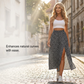 High-Waist Floral Slit Skirt – Flowy & Breathable Fit