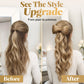 Bowknot Claw Clip Ponytail – Instant Volume & Elegant Half-Up Style