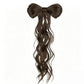 Bowknot Claw Clip Ponytail – Instant Volume & Elegant Half-Up Style
