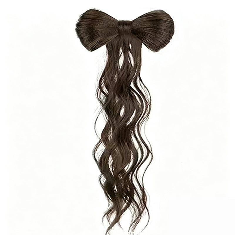Bowknot Claw Clip Ponytail – Instant Volume & Elegant Half-Up Style
