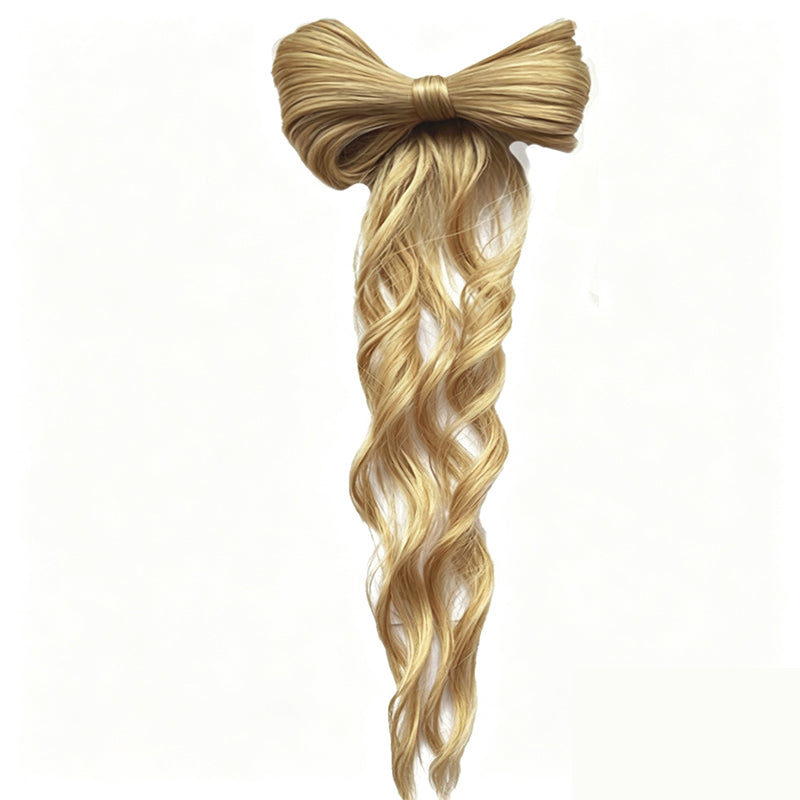 Bowknot Claw Clip Ponytail – Instant Volume & Elegant Half-Up Style