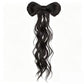 Bowknot Claw Clip Ponytail – Instant Volume & Elegant Half-Up Style