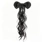 Bowknot Claw Clip Ponytail – Instant Volume & Elegant Half-Up Style