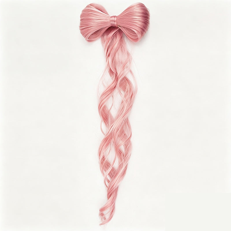 Bowknot Claw Clip Ponytail – Instant Volume & Elegant Half-Up Style