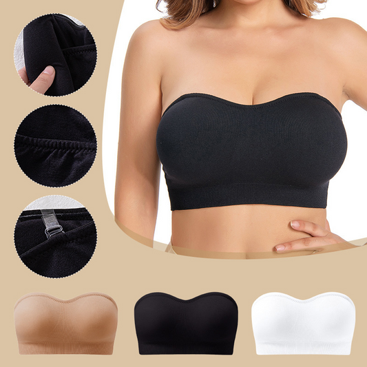 Don’t Miss! 50% Off Hot Sale, Limited Stock📢Women’s Wireless Bandeau Bra with Removable Straps