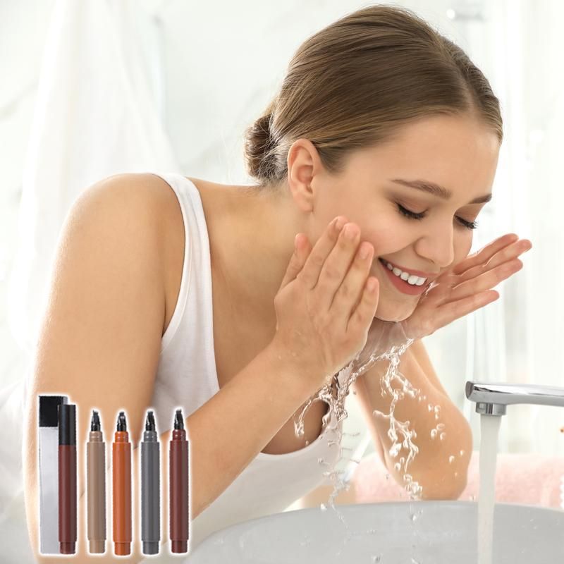 4-Tip Waterproof Brow & Beard Pen – Hair-Like Precision