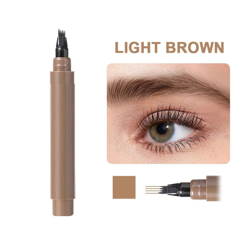 4-Tip Waterproof Brow & Beard Pen – Hair-Like Precision