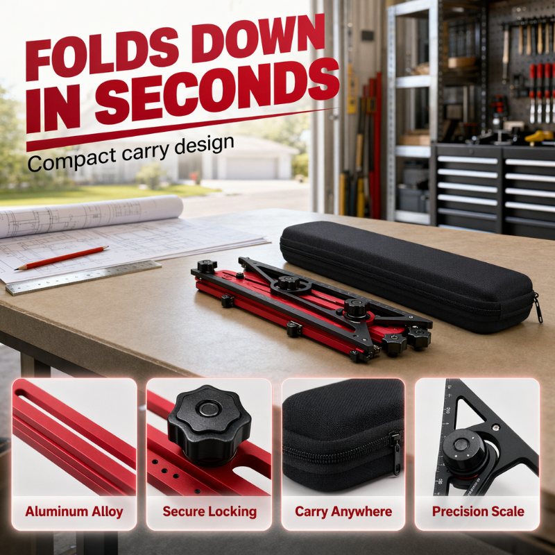 Get Perfect Layouts Instantly! Aluminum Measuring Tool Kit