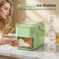 One-Press Ice Cube Maker Set – 28-Grid & Odor-Proof Bin