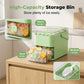 One-Press Ice Cube Maker Set – 28-Grid & Odor-Proof Bin