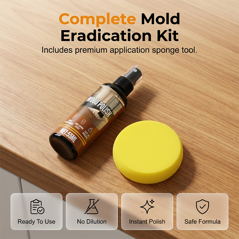 Wood Mold Remover Spray – Removes stains & mold.