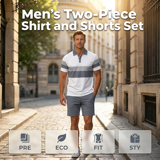 Men's Printed Shirt & Shorts Set – Breathable & Stretch Fit