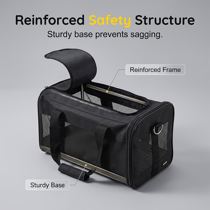 Breathable Pet Carrier Bag – All-Angle Mesh & Detachable Strap