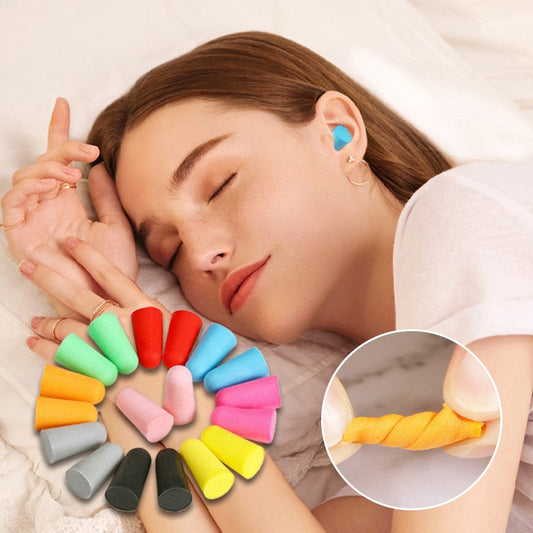 Reusable, Slow-Rebound, Noise-Canceling Soft Foam Earplugs