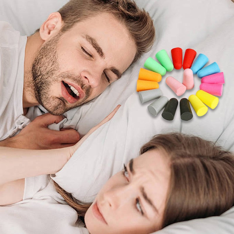 Reusable, Slow-Rebound, Noise-Canceling Soft Foam Earplugs