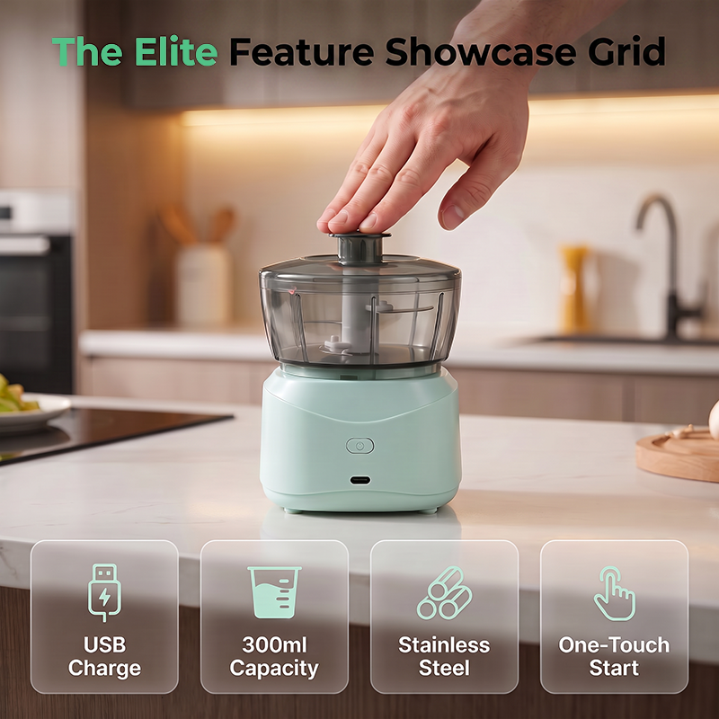 Wireless Electric Meat Grinder Portable Garlic Chopper