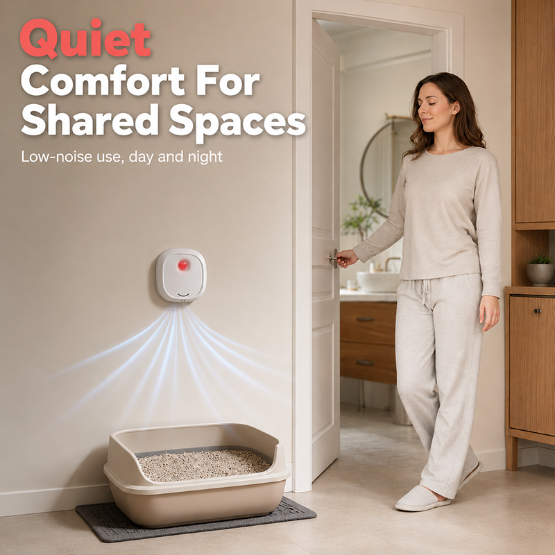 Wall-Mounted Pet Odor Purifier – Silent & Easy Setup