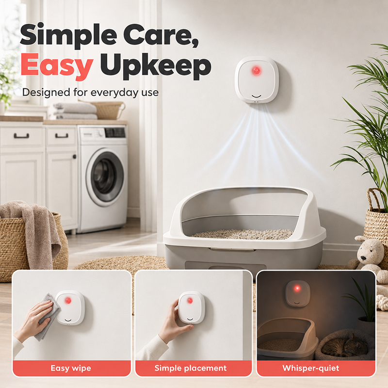 Wall-Mounted Pet Odor Purifier – Silent & Easy Setup