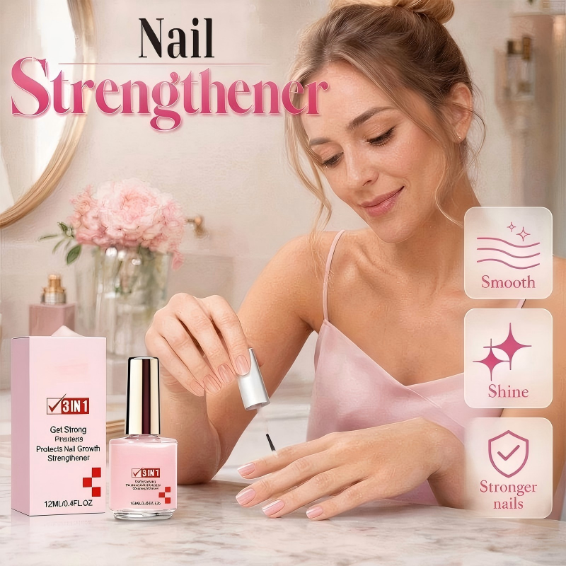 Nail Strengthener – Ridge-Filling Glossy Finish & Daily Protection