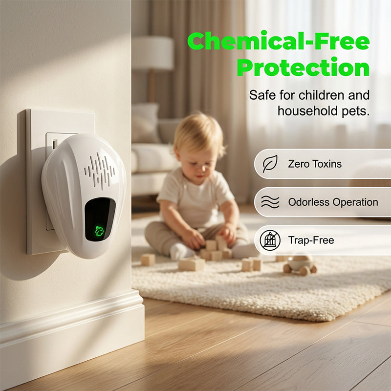 360° Ultrasonic Pest Repeller – Chemical-Free & Whole-Home Coverage