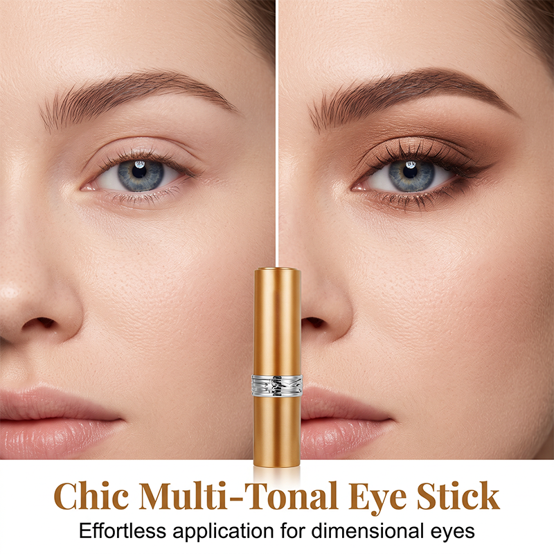 3-Tone Eyeshadow Stick – Smudge-Proof & Creamy Gradient Finish