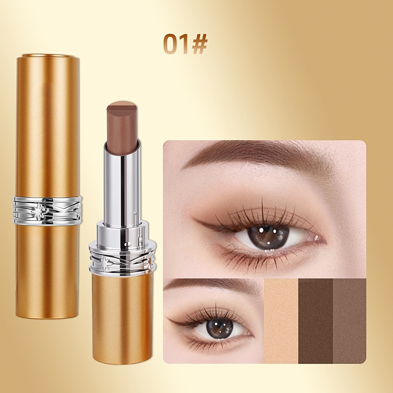 3-Tone Eyeshadow Stick – Smudge-Proof & Creamy Gradient Finish