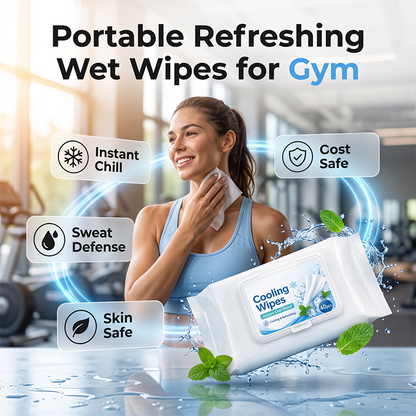 Cooling Gym Wipes – Instant Full-Body Refresh & Gentle Formula