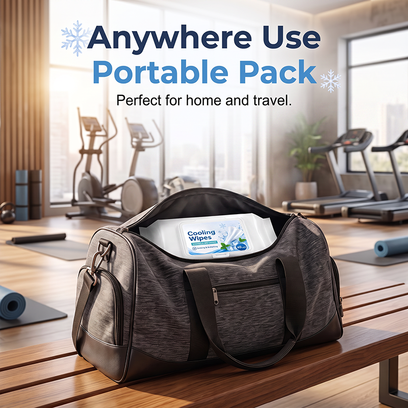 Cooling Gym Wipes – Instant Full-Body Refresh & Gentle Formula