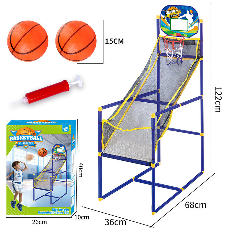 Automatic Ball Return Basketball Toy – Safe & Portable Arcade Fun