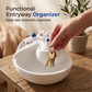 Santorini-Inspired Ceramic Key Bowl – Functional & Decorative Entryway Organizer