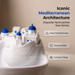 Santorini-Inspired Ceramic Key Bowl – Functional & Decorative Entryway Organizer