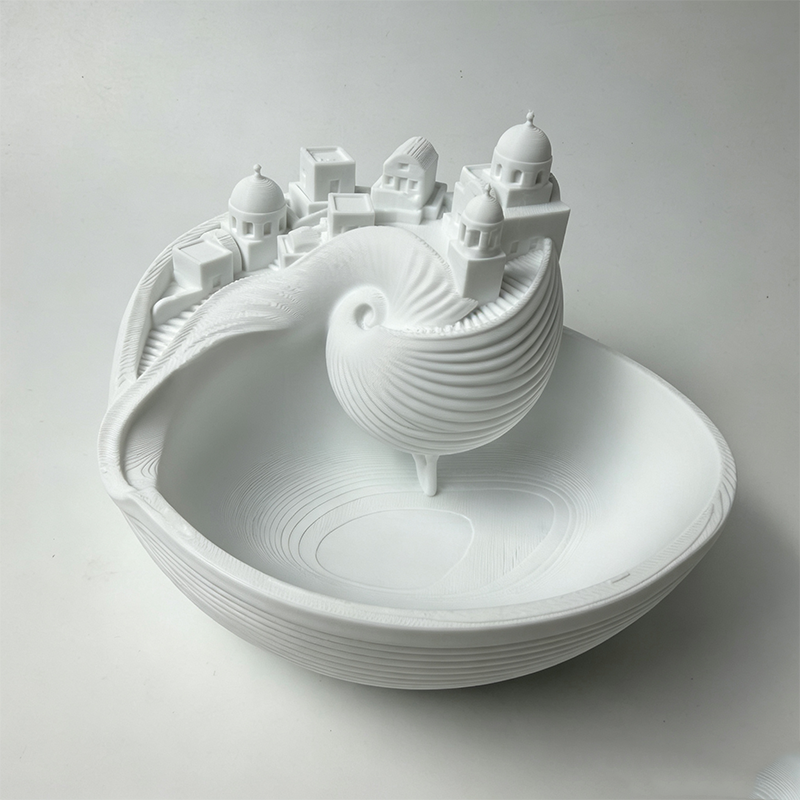 Santorini-Inspired Ceramic Key Bowl – Functional & Decorative Entryway Organizer