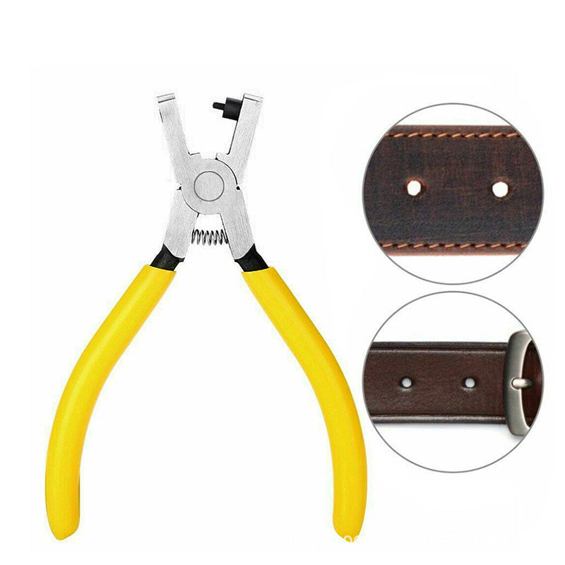 Precision Leather Hole Punch Plier | Ergonomic Non-Slip Grip for Watch Straps & Belts