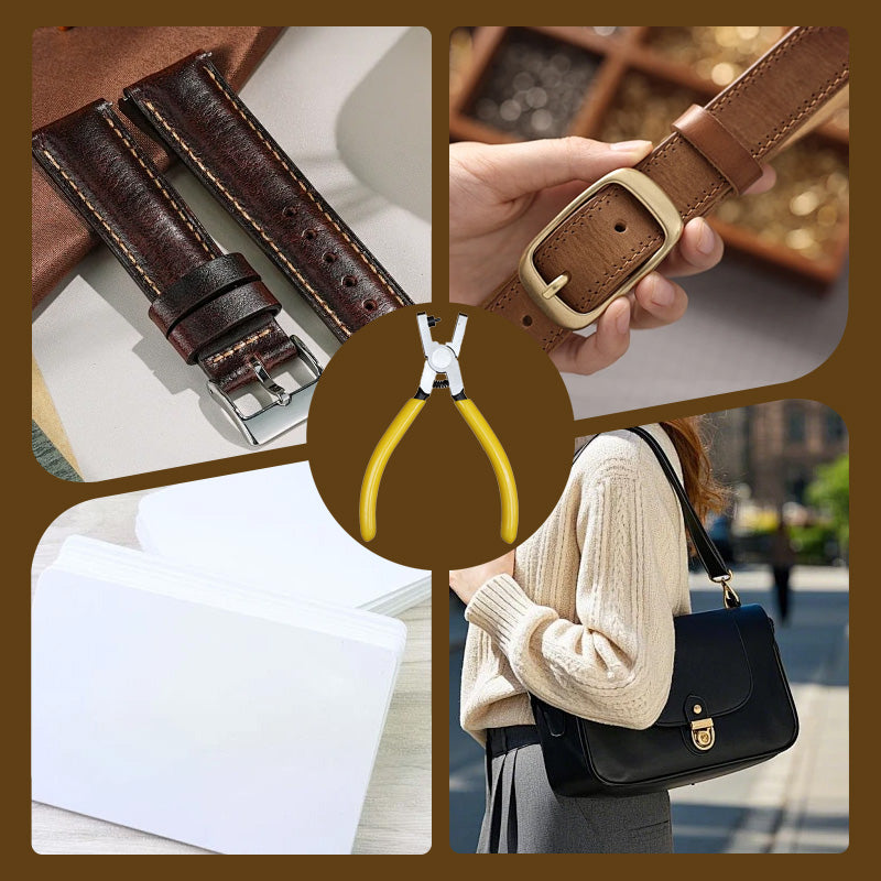 Precision Leather Hole Punch Plier | Ergonomic Non-Slip Grip for Watch Straps & Belts