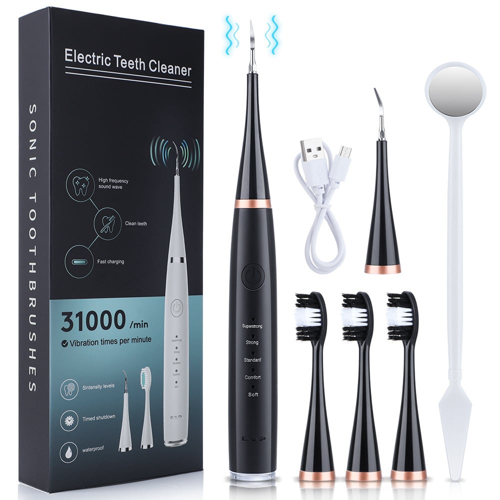 Ultrasonic Dental Cleaner – 5 Modes & LED Display for Professional Oral Care