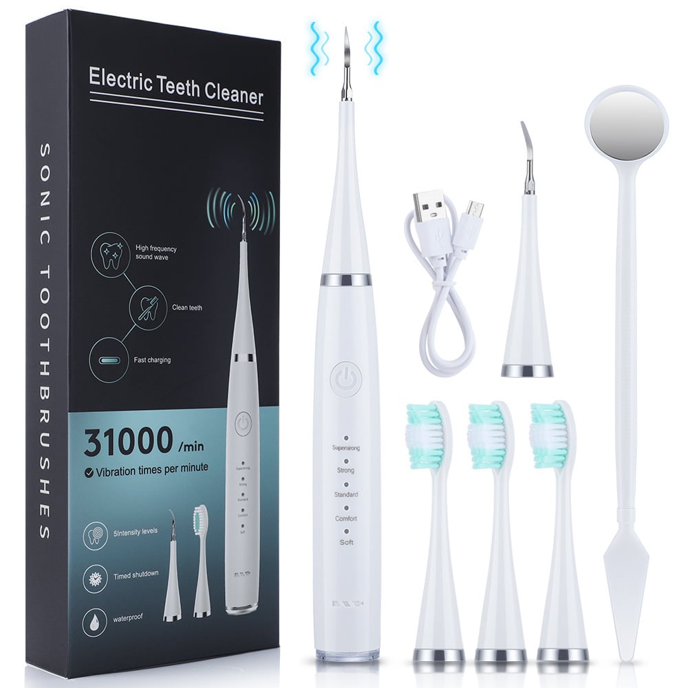 Ultrasonic Dental Cleaner – 5 Modes & LED Display for Professional Oral Care