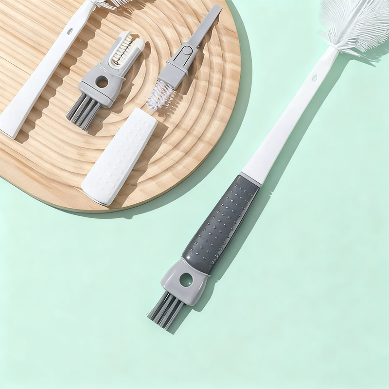 Detachable Long-Handle Silicone Cleaning Brush
