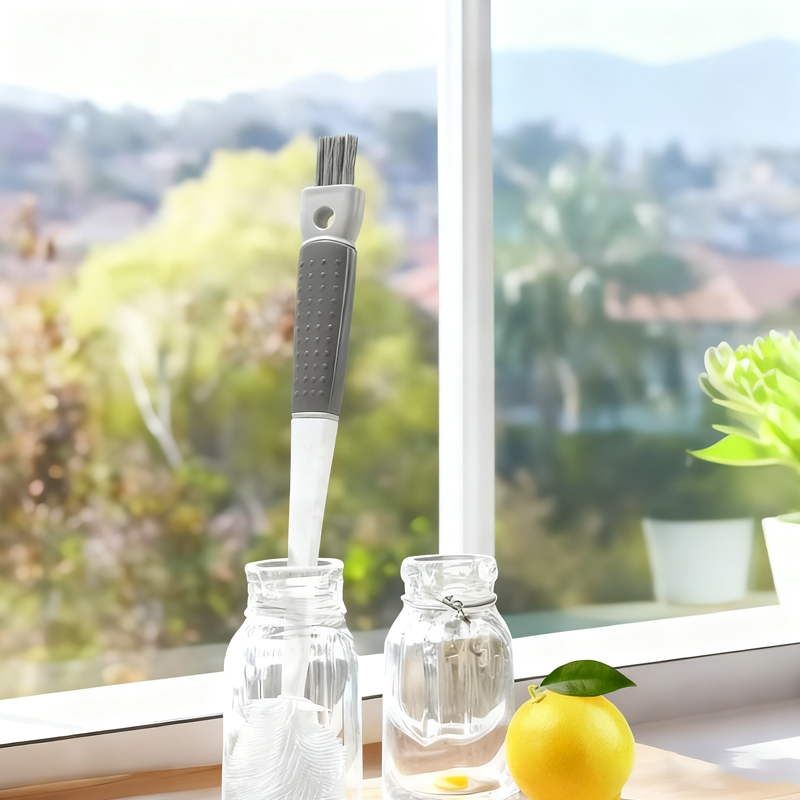 Detachable Long-Handle Silicone Cleaning Brush