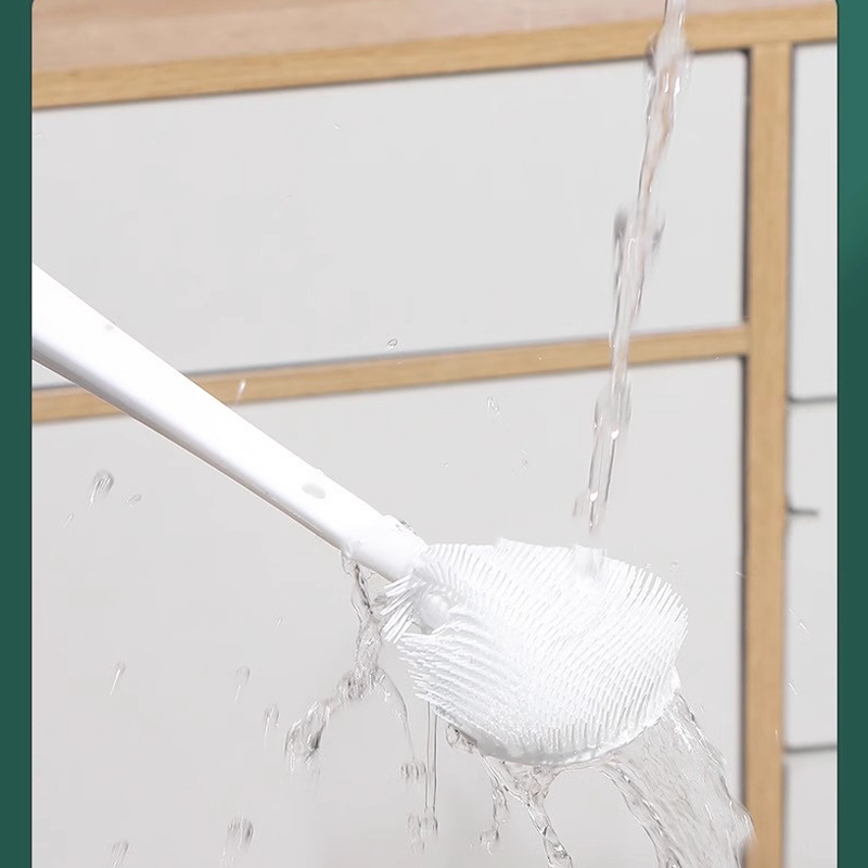 Detachable Long-Handle Silicone Cleaning Brush