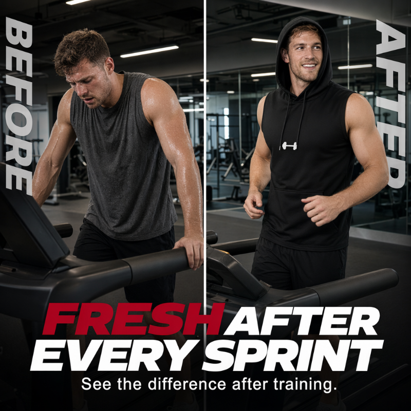 Sleeveless Workout Hoodie – Lightweight & Breathable Gym Wear